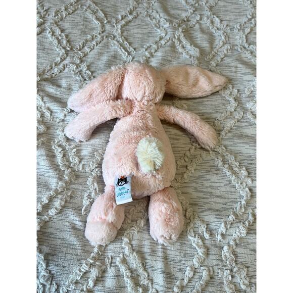 Jellycat Bashful Pink Bunny Rabbit Chime Jingle Rattle Baby Security Toy Plush - Picture 2 of 5